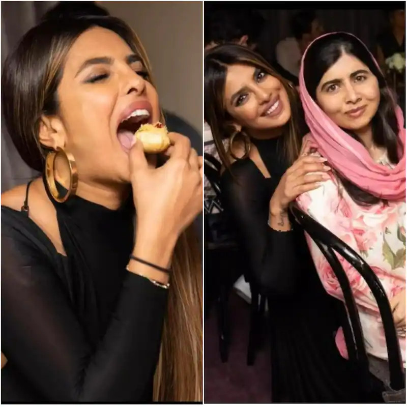 Priyanka Chopra ate golgappas with Malala Yousafzai, convinced the fans by showing her desi style abroad