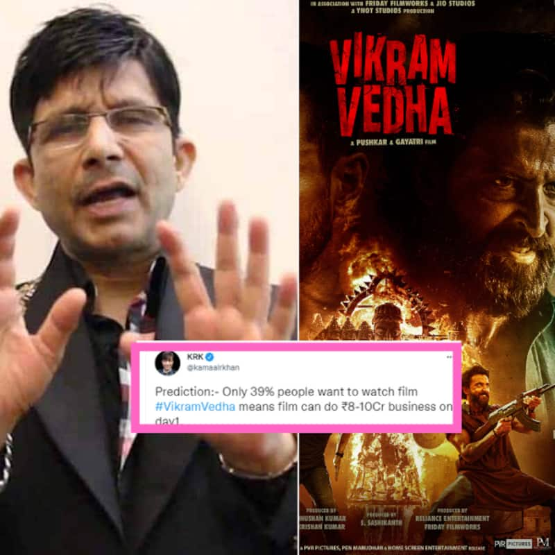 Vikram Vedha Box Office Collection: KRK predicted about Hrithik and Saif's film, will earn so much on the first day