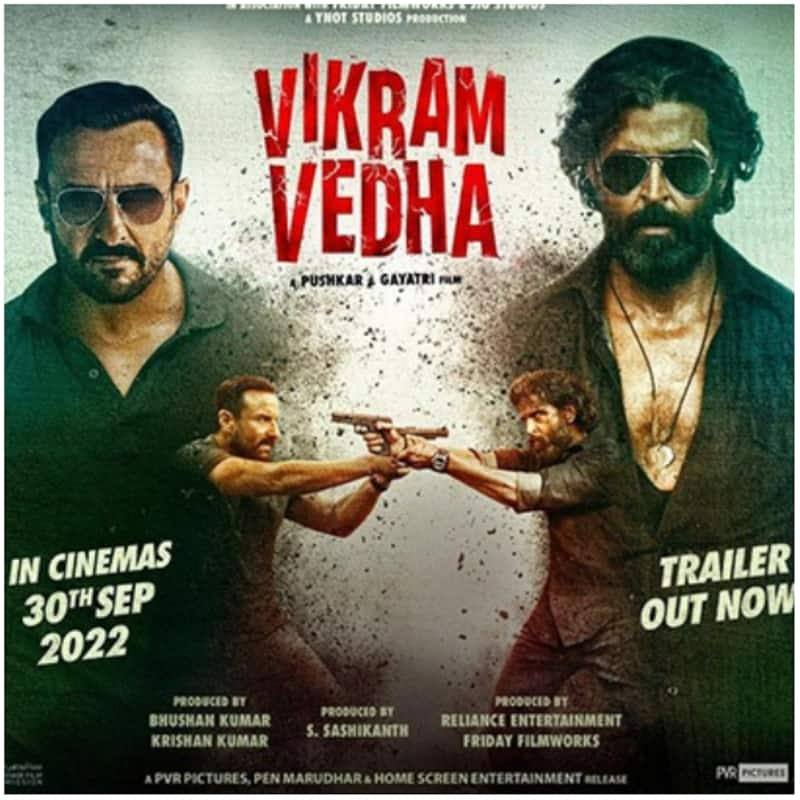 Vikram Vedha Advance Booking Report: Hrithik Roshan-Saif Ali Khan's film earns 1 crore from advance booking